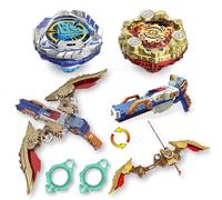 Infinity NADO 2 en 1 Peonzas con Lanzador Pistola-Arco diseño Modular, peonza metálica Tipo Defensa/Resistencia Rotación Derecha/Izquierda, Juguete para niños y niñas 5-12 años