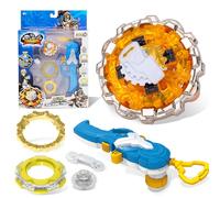 INFINITY NADO Peonza para Niños de Juguete de Metal, Peonzas con Lanzador Magnético Cracking Panzer, Juguetes para Niños Niñas 5 6 7 8 9 10 11 12 Años, Yellow
