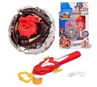 INFINITY NADO Peonza para Niños de Juguete de Metal, Peonzas con Lanzador Magnético Fiery Dragon, Juguetes para Niños Niñas 5 6 7 8 9 10 11 12 Años,Deep Red