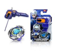 INFINITY NADO S7 Lanzador Rack - Peonza Metal Resistencia Azul 5+ | Lanzador rack, fácil manejo. Peonza metal tipo Resistencia. Giro izquierda, larga duración. 5+. Regalo