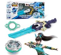 INFINITY NADO S7 Peonza con Lanzador Espada Infinite Acceleration, peonza metálica Tipo de Ataque Rotación hacia la Derecha, Juguetes para niños y niñas a Partir de 5 años, Royal Flying Dragon, Verde