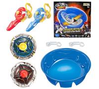 INFINITY NADO Set Arena 2 Lanzadores Magnéticos - 2 Peonzas Metal 5+