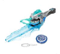 COLORBABY Peonza Infinity Nado Advanced Pack – Fénix Dorado, lanzador, luces, pilas incl. +5