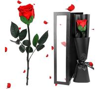 Infinity Rose, Eternal Rose, Real Rose Eternity Roses, Red Rose Blumen mit Stiel Geschenke für Frauen, Eternal Rose Geburtstagsgeschenk Jahrestag Geschenk Valentinstag Muttertag