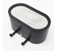 Infinity - Soporte para llaves de garaje LED con espejo ilusión, organizador de montaje en pared recargable para entrada y oficina, gancho de almacenamiento ABS negro para llaves