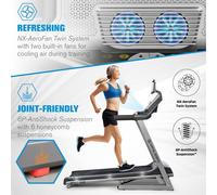 Infinity Track 2.0 Cinta de correr 5 HP Bluetooth Aplicación Kinomap LCD Gris Capital Sports