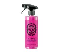 Infinity Wax Rapid Detailer Pink 500ml - Spray rápido de Alto Brillo, siloxano + Carnauba, sin Pulido, Agua encolada, Brillo instantáneo, úsalo húmedo o seco, Seguro en Pintura y Vidrio.