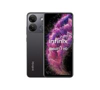 Infinix Smart 7 HD, 2+64GB, tinta negra, teléfono inteligente desbloqueado sin SIM, pantalla de 6.6 pulgadas, batería grande de 5000 mAh, procesador Octa-Core 4G, desbloqueo de huellas dactilares y