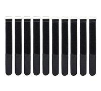 Infitronic INPKB1616BLK - 10 bridas de velcro con ojal de metal (16 x 160 mm), color negro
