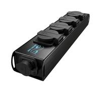 Infitronic - INPT4-TR1 - Distribuidor de Corriente Schuko de 4 enchufes para travesaño y Escenario - Seetronic Powertwist TR1 ON/Salida (Compatible con True1) - Rosca M10, luz de Fase y Carcasa