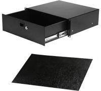 Infitronic INRS213-19 - Cajón de Acero para Documentos (3U, con Cerradura), Color Negro