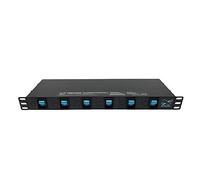 Infitronic - INSV1003A - 19 Pulgadas 1HE 6 Canales Consola de conmutación Regleta de alimentación DJ Switch Gaming Power Strip (conmutable Individualmente y Fusible Fino)