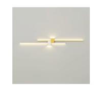 INFJMH Aplique Pared Aplique de Pared Lineal Regulable Lámpara de Pared de Tira Minimalista Moderna Metal Creativo 3 temperaturas de Color Luz de Pared LED Interior para Sala de Estar lampara