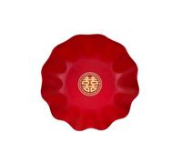 INFJMH Cesta 2 fruteros chinos for bodas, de plástico, redondos, con forma de flor, for dulces, frutos secos, postres, galletas y pasteles. tazón(25cm)