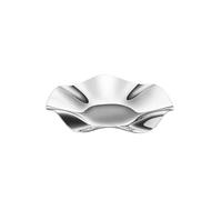 INFJMH Cesta Stainless Steel Fruit Bowl Flower Shape Serving Bowl Silver Decorative Plate Stylish Candy Dish & Key Storage Countertop Fruit Basket for Table Decor tazón