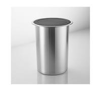 INFJMH Cubo de basura de acero inoxidable for encimera con tapa abatible, conducto de basura empotrado, tapa abatible for cocina, oficina u hotel.(Grey)