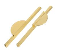 INFJMH Paquete de 2 tiradores de aleación de aluminio for gabinetes, elegantes tiradores de cajón con diseño de media luna, fáciles de instalar for gabinetes de cocina, tocadores de baño.(Gold)