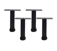 INFJMH Patas 4 Patas de Metal en Forma de T for Muebles, con Doble Orificio y Altura Ajustable, con Tornillos for sofás, armarios, Camas. Pies(Noir,20cm/7.87in)