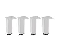 INFJMH Patas 4 Patas de Metal for Muebles, Modernas y Resistentes, de Repuesto, de Altura Ajustable, for Cama, sofá, Armario, Mesa de Centro, Armario de baño. Pies(Silver,5cm/2in)