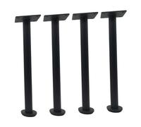 INFJMH Patas Patas de Mesa Acero Inoxidable, Patas Metal Ajustables, elevadas for Muebles, gabinete con Almohadillas Antideslizantes Que protegen el Piso Pies(Noir,21cm/8in)