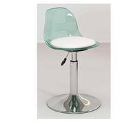 INFJMH Taburetes Acrylic Bar Stool with Clear Back Armless Kitchen Counter Height Barstool Adjustable Hydraulic Swivel Bar Chair for Kitchen Dining Pub Cafe Comedor(Groen)