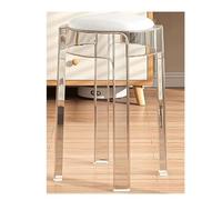 INFJMH Taburetes Juego de 2 taburetes de Bar de acrílico apilables, Transparentes, Bajos, Modernos, de 45 cm de Alto, sin Respaldo, for Cocina y Comedor. Comedor(Weiß)