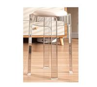 INFJMH Taburetes Taburete de Bar apilable de acrílico, Moderno, Transparente, sin Respaldo, de 45 cm de Alto, pequeño, sin Brazos, for Cocina y Comedor. Comedor(Rose)