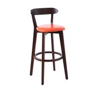 INFJMH Taburetes Taburete de Bar de Madera escandinavo, encimera de Cocina tapizada con Respaldo bajo y reposapiés, Silla Alta for Desayuno, Comedor en casa Comedor(Rot)