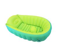 Inflable algunas personas bañera portátil 45 ° respaldo para recién nacido con bomba verde S l aplicable 0 1 año 2 3 años (Tamaño l)