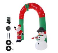 Inflable De Navidad - 2./7.87 Pies LED Iluminado Santa Snow Man Blow Up Archwayy | Inflables De Vacaciones Para El Patio De Jardín Al Aire Libre Patio Patie De Patie Decoración De La Fiesta Del