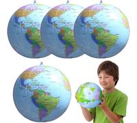 Inflable Del Globo,4pcs Globo del Mundo Inflable Mapa,Pelota De Playa Inflable,Globo Terráqueo Hinchable,Globo de Tierra,Globo TerráQueo De Pvc,Juguetes Inflables De Play