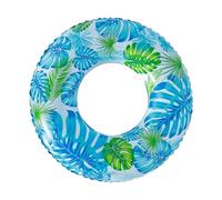 inflables - Flotadores de piscina para | Llamativo anillo de flotador de verano con estampado de hojas, anillos de baño de playa en clima cálido con válvula integrada para mayor seguridad
