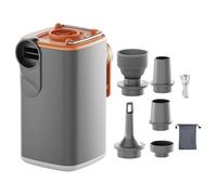 Inflador Compacto Inflador eléctrico portátil con luz camping y 5 boquillas | Mini Bomba De Aire Para Exteriores Para Inflables, Flotadores, Colchones, Exterior, Hogar, Viajes, Deportes, Playa Y C