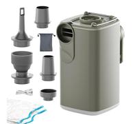Inflador Compacto | Inflador Eléctrico Portátil con Luz de Camping y 5 Boquillas | Mini Bomba De Aire para Exteriores,para Inflables, Flotadores, Colchones, Exterior, Hogar, Viajes, Deportes, Playa Y