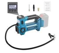 Inflador Compresor compatible con Makita 18 V, Compresor de Aire Portátil con Manómetro Digital para Coche, Moto, Pelotas de Bicicleta, Presión Máxima de Aire 830 kPa (sin batería)