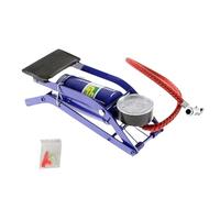 Inflador de bomba de aire de pie, bomba de neumáticos de bicicleta, herramienta portátil de manómetro de presión, juego de dispositivo de inflado compacto resistente, kit de herramientas de llenado de