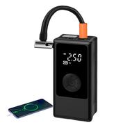 Inflador de neumáticos a batería - Bomba eléctrica para neumáticos a batería de 35 W | Compresor de aire con manómetro | Compresor de aire portátil con accionamiento directo | Bomba de aire multi