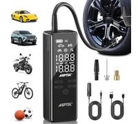 Inflador de Neumáticos Compresor de Aire Portátil, Batería Inalámbrica y 12V DC Bomba de Aire de Doble Poder para Neumáticos de Coche con PUERTO DE ALMACENAMIENTO, 150PSI Bomba de Neumáticos Eléctrica