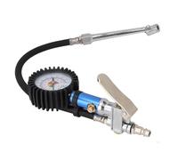 Inflador de neumáticos con conector para gasolinera manómetro autoajustable manómetro de presión de neumáticos preciso con sensor de presión de aire y conexión de liberación rápida para coches motocic