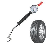 Inflador de neumáticos con manivela, varilla de llenado con manivela de 0 a 220 psi, herramienta de boquilla de aire con manómetro - Varilla de inflado multiusos, varilla de inflado manual para