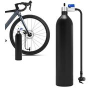 Inflador de neumáticos de bicicleta, botella elevadora de neumáticos, compresor de neumáticos portátil de 7,5 x 34,5 cm, presión de 200 PSI, diseño compacto, inflado rápido, accesorio de carretera de
