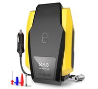 Inflador de neumáticos digital, compresor de aire de alta presión y rápido inflado con fuente de alimentación dual AC/DC, función de memoria