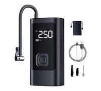 Inflador de neumáticos inalámbrico ABS tipo C 15.5x7.8x5.7cm 60W 1500mAh - Compresor de aire portátil con pantalla LCD, luz LED 3-150psi para coche, moto, bicicleta