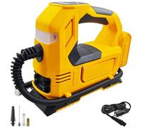 Inflador de neumáticos inalámbrico de 18V 21V con construcción de cilindro de engranaje de metal y rendimiento de ciclo de trabajo de 20 minutos (B)