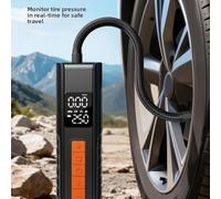 Inflador de neumáticos portátil de 80 W, doble cilindro, llenado rápido | Presión preestablecida automática, arranque con un botón, libertad inalámbrica, potencia de 12 V, se adapta a la mayoría de