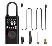 Inflador de neumáticos portátil para coche - 10 bar apagado automático compresor eléctrico - 5 modos de pantalla digital inflado rápido portátil - para auto camión camping-Car bicicleta neumáticos