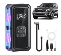 Inflador de Neumáticos,Recargable con Manómetro Digital | Bomba De Aire Portátil Para Neumáticos De Coche | para Bici Moto SUV Sedán Pelotas Juguetes Inflables Flotadores Exterior Hogar