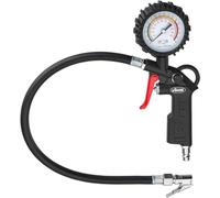 Inflador de neumáticos ViGOR V6905 I palanca de inflado fino para una dosificación precisa, graduación: 0,1 bar I manómetro de aire con manómetro revestido de goma para protegerlo de golpes ligeros