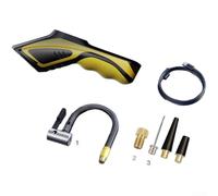 Inflador digital inalámbrico con control de la presión en tiempo real, 120 W, 30 L/min, bomba de aire portátil para bicicletas y vehículos inflables (ZY-5801-amarillo)