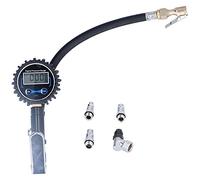 Inflador Digital para Neumáticos 200 PSI 14 BAR con Medidor de Presión LCD y Luz LED, Manómetro Electrónico para Coche, Furgoneta, Motocicleta y Bicicleta de Tierra